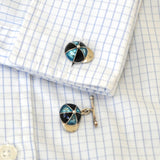 Cap and Whip Enamel Cuff Links