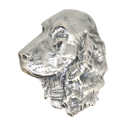 Hallmarked Silver Dog Head Brooch