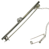 White Gold Diamond Stock Pin