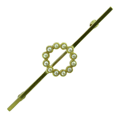 Yellow Gold Pearl Stock Pin