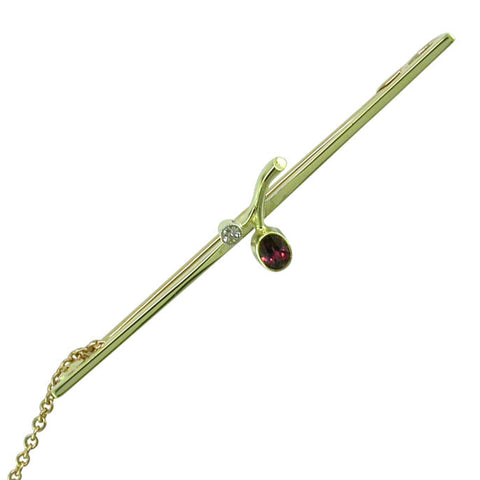 Ruby & Diamond Stock Pin