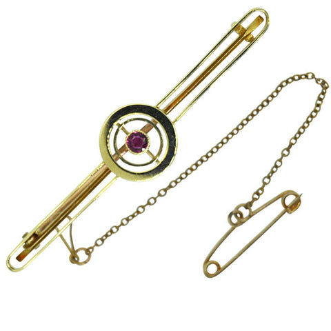 Ruby Yellow Gold Stock Pin