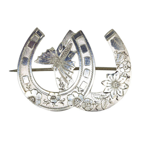 Silver Horseshoe Brooch