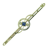 Sapphire & Pearl Stock Pin
