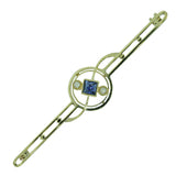 Sapphire & Pearl Stock Pin