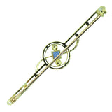 Sapphire & Pearl Stock Pin
