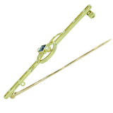 Sapphire & Pearl Stock Pin
