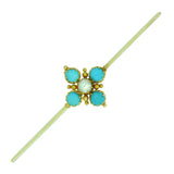 Turquoise & Pearl Stock Pin