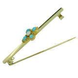 Turquoise & Pearl Stock Pin