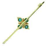 Turquoise & Pearl Stock Pin