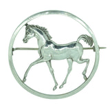 Silver George Tarratt Horse Brooch