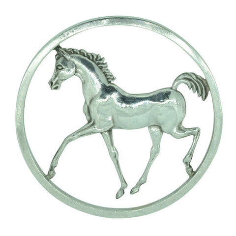 Silver George Tarratt Horse Brooch