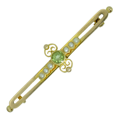 Peridot & Pearl Stock Pin