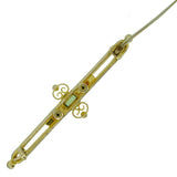 Peridot & Pearl Stock Pin