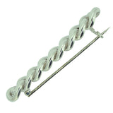 Silver Curb Link Bar