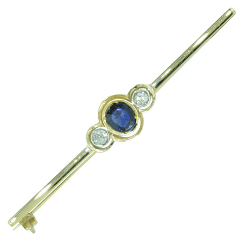 Sapphire & Diamond Stock Pin