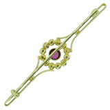 Pink Tourmaline & Pearl Stock Pin