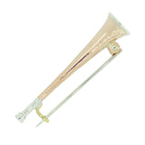Rose Gold Hunting Horn Stock Pin