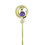 Amethyst & Pearl Stick Pin