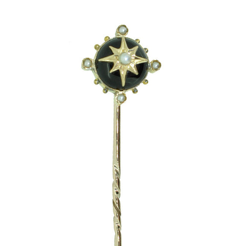 Onyx & Pearl Stick Pin