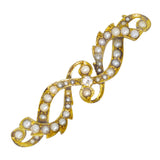 Victorian Pearl & Diamond Stock Pin