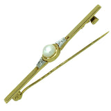 Pearl & Diamond Stock Pin