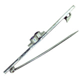 White Gold Amethyst Stock Pin