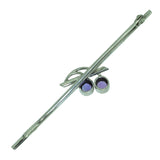 White Gold Amethyst Stock Pin