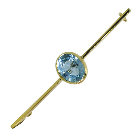 Oval Aquamarine Stock Pin
