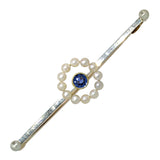 Pearl & Sapphire Stock Pin