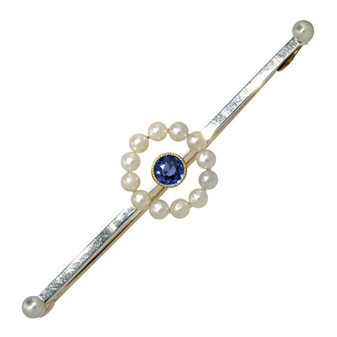Pearl & Sapphire Stock Pin