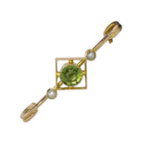 Peridot & Pearl Stock Pin