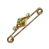 Peridot & Pearl Stock Pin