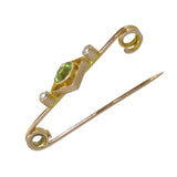 Peridot & Pearl Stock Pin
