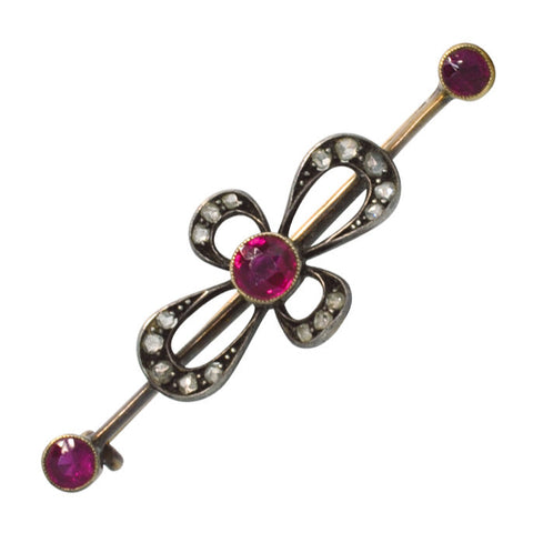 Ruby & Diamond Stock Pin