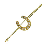 Pearl Horse Shoe Stock Pin