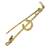 Horse Shoe on Whip Stock Pin