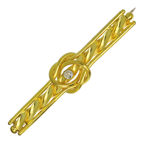 Gold Stock Pin with Diamond