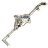 Silver Horse Head on Whip Stock Pin