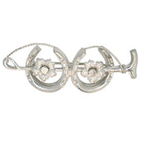 Silver Horse Shoes Stock Pin