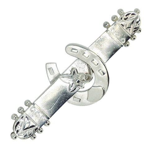 Silver Horse Shoe Stock Pin
