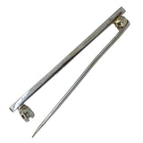 9ct White Gold Plain Bar Stock Pin