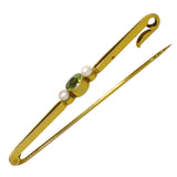 Peridot & Pearl Stock Pin