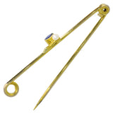 Sapphire & Pearl Stock Pin
