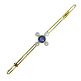 Sapphire and Pearl Stock Pin