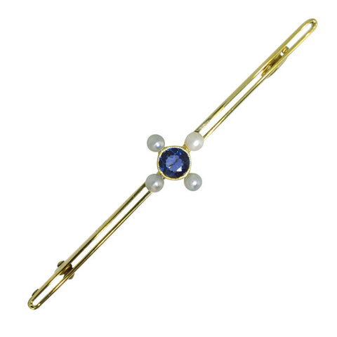 Sapphire & Pearls Stock Pin