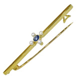 Sapphire & Pearls Stock Pin