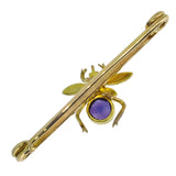 Amethyst 'Bug' Stock Pin