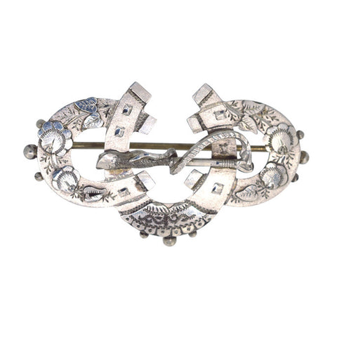 Silver Horseshoe Brooch