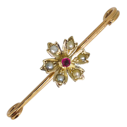 Ruby & Pearl Stock Pin